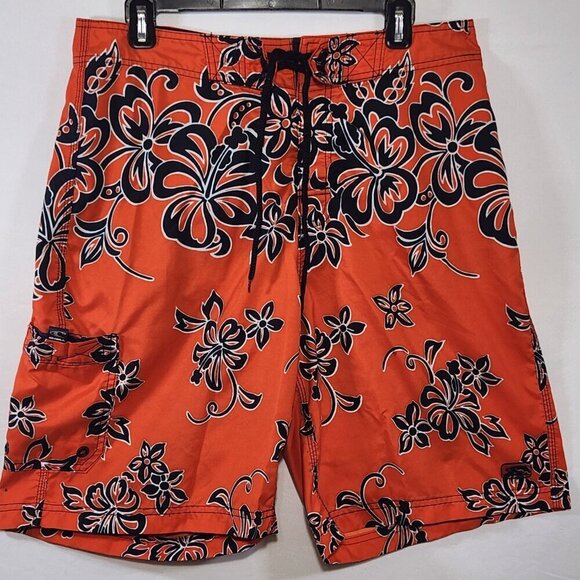 O'NEILL Men's 21 Inch Size M Floral Print Drawstring Boardshorts Beach Cruise - Picture 1 of 14